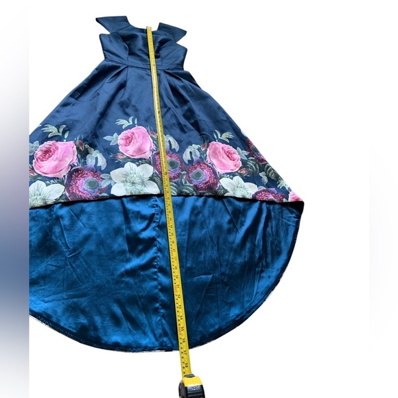 Chi Chi London Navy Floral High Low Dress - Small - Picture 15 of 15